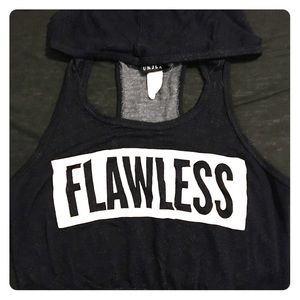 Navy Hooded “Flawless” Top